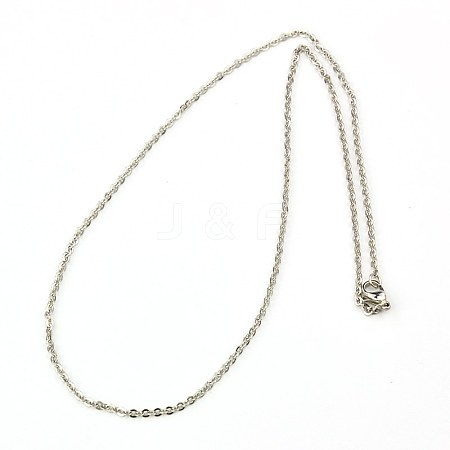 304 Stainless Steel Women Chain Necklaces X-NJEW-C079-01-1
