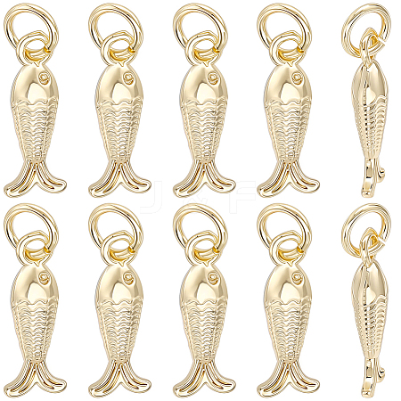 10Pcs Brass Pendants KK-BBC0025-86-1