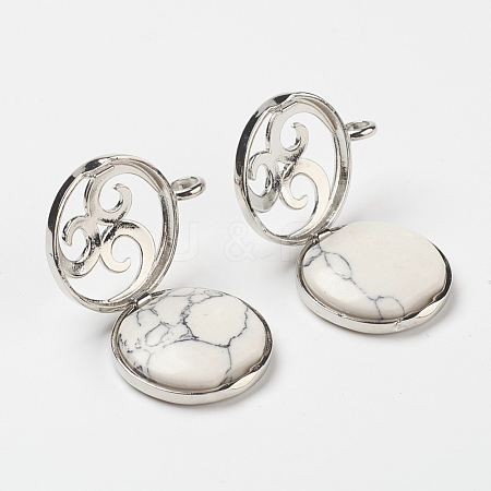 Synthetic Howlite Pendants X-G-G910-I06-1