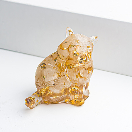 Cat Shape Resin Display Decorations PW-WG314BB-03-1