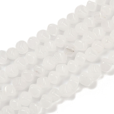 Natural White Jade Beads Strands G-A257-A04-01-1