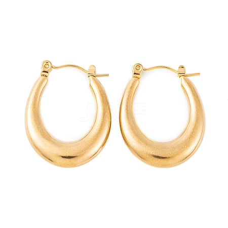 Ion Plating(IP) 304 Stainless Steel Hoop Earrings for Women EJEW-P279-18G-1