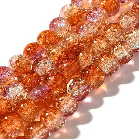 Crackle Glass Beads Strands CCG-C002-8mm-05-1