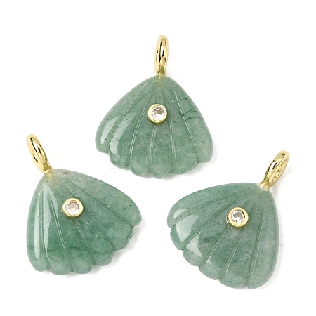Natural Green Aventurine Carved Pendants G-C282-05J-1