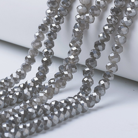 Electroplate Glass Beads Strands EGLA-A034-J6mm-Y01-1