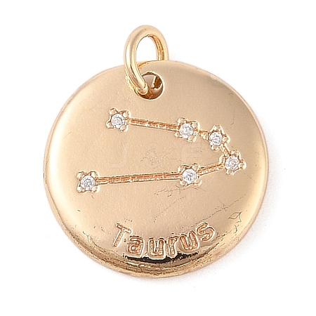 Brass with Clear Cubic Zirconia Pendants LS-KK-N256-24B-G-1