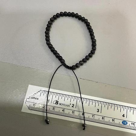 Round Natural Lava Rock Braided Bead Bracelets MG3071-1