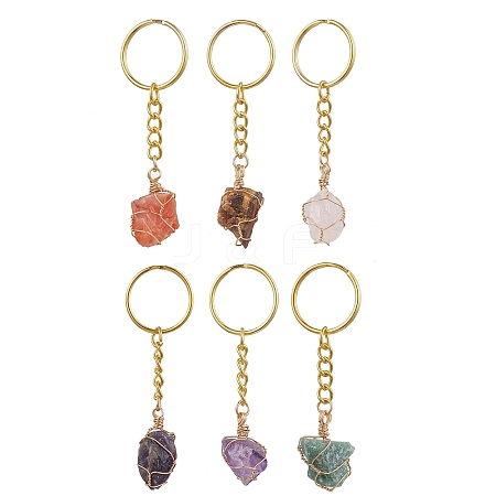 Natural Gemstone Keychain KEYC-JKC01146-1