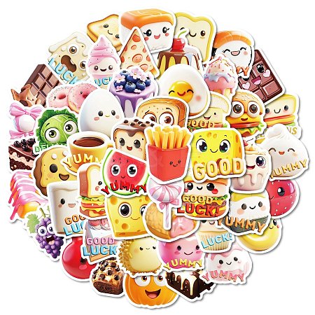 50Pcs Cartoon Food Paper Sticker STIC-C012-11-1