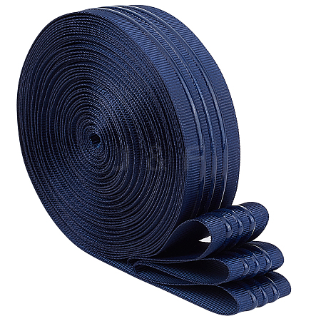 10 Yards Polyester Antislip Grosgrain Ribbon OCOR-BC0007-62B-1