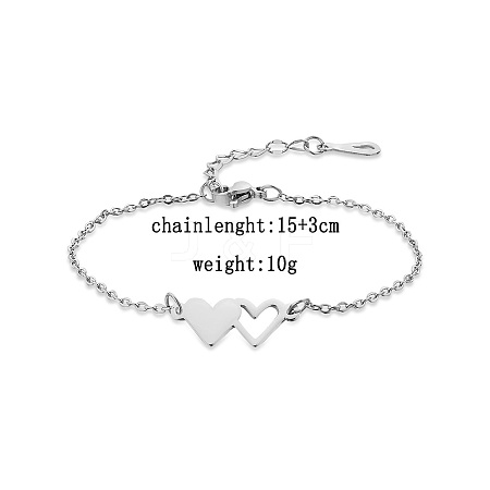 Fashionable stainless steel bracelet for daily wear CO3963-1-1