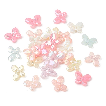 UV Plating Opaque Acrylic Beads OACR-G058-13B-1