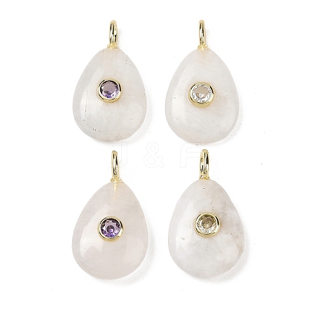 Natural White Moonstone Pendants G-H322-01G-09-1