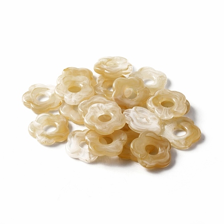 Acrylic Beads MACR-WH0007-26E-1