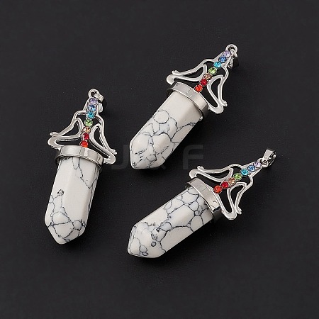 Synthetic Howlite Big Pointed Pendants G-I342-01P-11-1