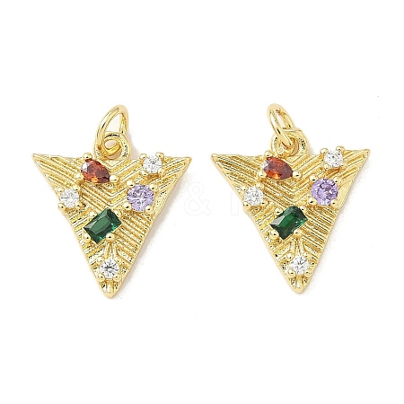 Brass Micro Pave Cubic Zirconia Pendants LS-KK-Z120-23G-1