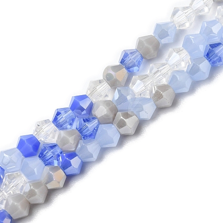 Electroplate Glass Beads Strands EGLA-D018-02E-1
