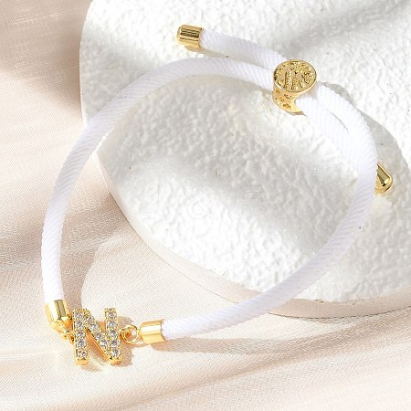 Adjustable Nylon Cord Bracelets X-BJEW-C096-01G-14-1