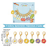 Daisy Stitch Markers HJEW-AB00245-2