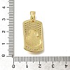 Brass Micro Pave Cubic Zirconia Pendants KK-Z086-25G-3