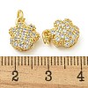 Rack Plating Brass Micro Pave Clear Cubic Zirconia Charms KK-Z067-23G-07-3