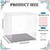 Rectangle Transparent Acrylic Minifigures Display Boxes with Black Base ODIS-WH0030-50B-2