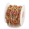 Brass Heart Link Chains KK-D368-03G-F-3