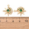 Brass Pave Cubic Zirconia Pendants KK-A304-29E-G-2