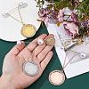 3Pcs Flat Round Pendants Alloy Brooches JEWB-FH00009-3