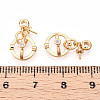 Brass Micro Pave Cubic Zirconia Peg Bails Pendants KK-U056-56G-3