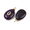 Dyed Natural White Jade Pendants X-KK-B157-42D-07-2