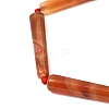 Natural Dyed & Heated Red Agate Beads Strands G-T151-A02-01A-4