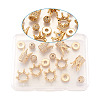 Brass Micro Pave Clear Cubic Zirconia Beads ZIRC-TA0001-10G-10