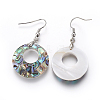 Abalone Shell/Paua ShellDangle Earrings EJEW-I224-03-2