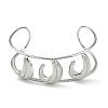 Non-Tarnish 304 Stainless Steel Wide Hollow Textured Opaen Cuff Bangles BJEW-Q348-07P-01-2