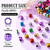 100Pcs UV Plating Opaque Acrylic European Beads PACR-TA0001-32B-4