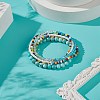 Faceted Glass & Synthetic Turquoise(Dyed) Stretch Beaded Bracelets Sets BJEW-TA00202-03-2