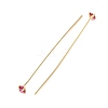 Brass Micro Pave Cubic Zirconia Stud Earring Findings CU-CBA4618-01G-03-2