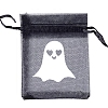 Halloween Organza Ghost Printed Gift Bags with Drawstring PW-WG768D7-06-1