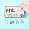 Natural & Synthetic Gemstone Dangle Earrings EJEW-FS00056-15
