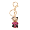 Zinc Alloy Rhinestone Keychain KEYC-M024-01KCG-03-1