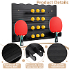1 Bag Pine Wooden Wall-mounted Table Tennis Racket Storage Rack AJEW-CL0003-43-3