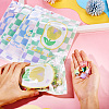 20Pcs 2 Colors Rectangle PET Resealable Packaging Bags ABAG-TA0001-33B-5