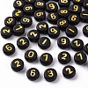 Opaque Black Acrylic Beads MACR-T038-15-1