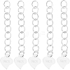 Beebeecraft 10Pcs 925 Sterling Silver Curb Chains Extender STER-BBC0006-12-1