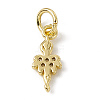 Brass Micro Pave Cubic Zirconia Charms ZIRC-F132-11G-2