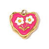 304 Stainless Steel Enamel Charms STAS-OY008-14G-1