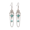 Gemstone Dangle Earrings EJEW-TA00207-3
