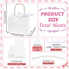 Trapezoid Paper Gift Box with Plastic Imitation Pearl Handles CON-WH0092-65A-2