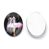 Flatback Glass Cabochons X-GGLA-S034-25x18-025-2
